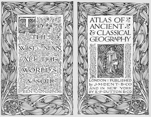 Cover art from the Atlas of Ancient & Classical Geography on the Project Gutenberg site.